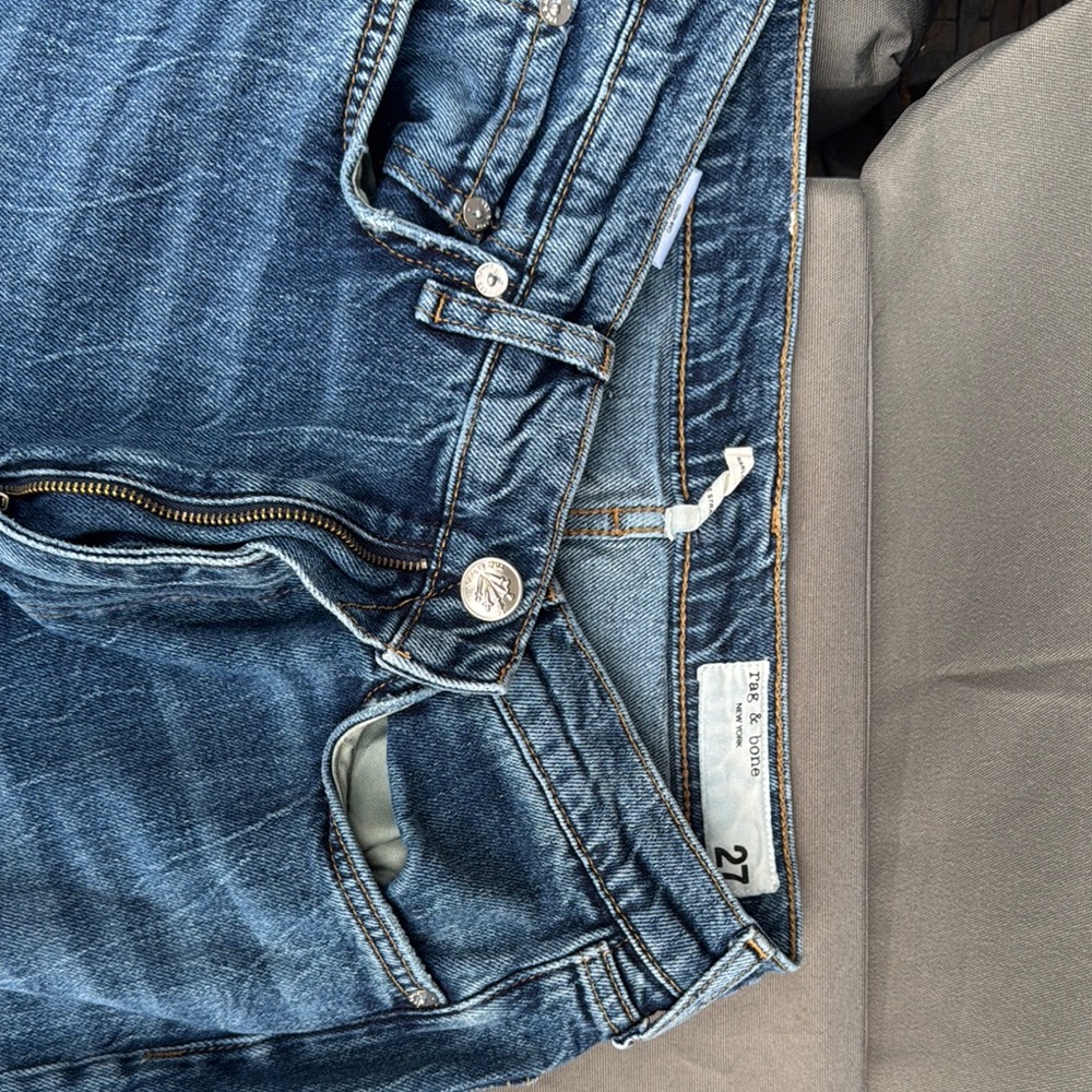 rag & bone Blue Boot Cut Jeans with Classic Indigo Wash